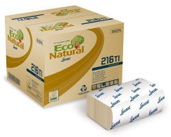 Lucart ECO Natural L-One hajtogatott szalvéta 150 lapos, 2 rétegű, 40 csomag/karton 36 karton/raklap (832324A)