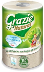 LUCART GRAZIE NATURAL Tekercses kéztörlő 3 rétegű, 150 lap/tekercs (821443I)