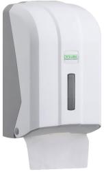 Vialli hajtogatott toalettpapír adagoló fehér műanyag (K6C)