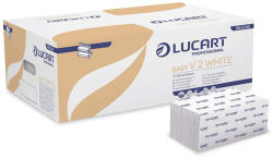 LUCART Easy V hajtogatott kéztörlő 2 rétegű fehér, 20x190lap/karton 40karton/raklap (863048)