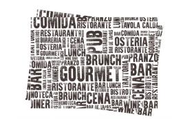 INFIBRA tányéralátét Gourmet mintás 30x40cm 250 darab/csomag (I0762)