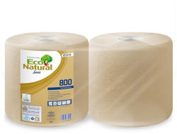 LUCART ECO Natural ipari törlő 2 rétegű, 800 lapos, 2 tekercs/zsugor, 64 zsugor/raklap (852218) - alphadenthigienia