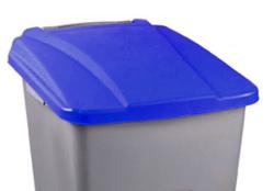 PLANET Szelektív hulladékgyűjtő konténer, műanyag, pedálos, kék, 70L fedél (UP210KX)