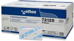 Celtex V Smart hajtogatott kéztörlő, cellulóz, 2 réteg, 25x21cm, 15x200 lap (3000 lap/karton) (72129) - alphadenthigienia