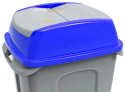 PLANET Hippo hulladékgyűjtő szemetes fedél, műanyag, kék, 70L (UP222KX)