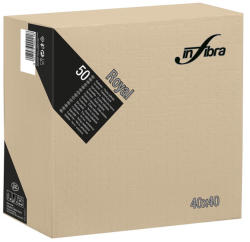 INFIBRA Szalvéta Royal 40x40cm Greige 4 réteg 50 lap/csomag (I0668)