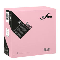INFIBRA Szalvéta 38x38cm Pink 2 réteg 40 lap/csomag (I0528) - alphadenthigienia