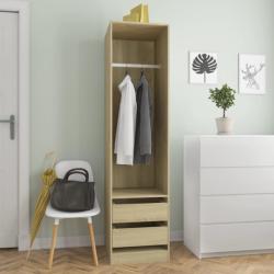 vidaXL Гардероб с чекмеджета дъб сонома 50x50x200 см инженерно дърво (800615)