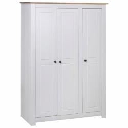 vidaXL Șifonier cu 3 uși, alb, 118 x 50 x 171, 5 cm, pin gama Panama (282663) Garderoba