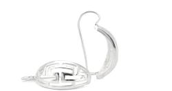 Ezüst fülbevaló beakasztós görögmintás - agrianna - 11 900 Ft