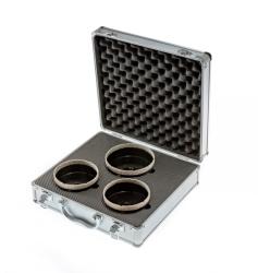  TLS-COBRA 3 db-os 70-100-110 mm - lyukfúró készlet - alumínium koffer fekete