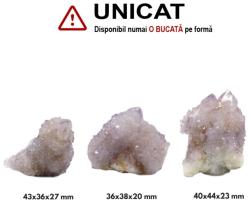  Cristal Natural Cuart Spirit - Ametist Brandberg Cactus Brut - 27-36 x 26-44 x 18-34 mm - (XL) - 1 Buc