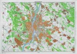 MH Budapest dombortérkép Magyar Honvédség 1: 50 000 115x80 cm Budapest falitérkép 3 D-s