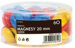  Táblamágnes, mágneses jelölő, 60 db 20 mm-es kör alakú gomb, vegyes színű