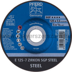 Pferd Tisztítókorong E 125-7 Zirkon Sgp Steel (640920)