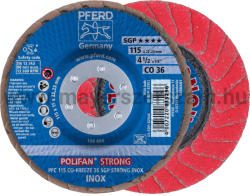 Pferd Polifan Legyezőlapos Csiszolókorong Pfc 115 Co-freeze 36 Sgp Strong Inox (835296)