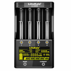 LiitoKala Lii-500S négycsatornás 18650 LCD Lithium-Ion Li-Ion akkumulátor/cella töltő/adapter