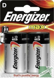 Energizer Max D LR20 Elem góliát 1, 5V BL2 (2 db/csomag) (ENG MAXD BL2)
