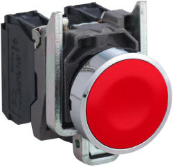 Schneider Electric Schneider XB4BA45 Harmony komplett fém nyomógomb, Ø22, visszatérő, 1NO+1NC, piros (XB4BA45)