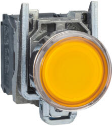 Schneider Electric Schneider XB4BW35M5 Harmony komplett fém LED világító nyomógomb, Ø22, 1NO+1NC, 230VAC, narancssárga (XB4BW35M5)