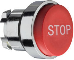 Schneider Electric Schneider ZB4BL434 Harmony fém nyomógomb fej, Ø22, kiemelkedő, piros, "STOP (ZB4BL434)