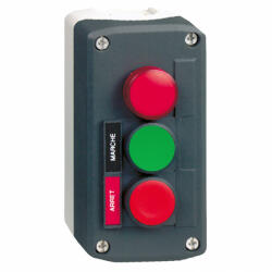 Schneider Electric Schneider XALD361B Harmony XALD tokozott nyomógomb, 1 zöld-1 piros nyomógomb 24V LED lámpa, 1NO+1NC (XALD361B)