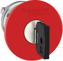 Schneider Electric Schneider ZB4BS94420 Harmony fém vészleállító nyomógomb fej, Ø22, Ø40 , 3131A kulccsal kioldó, piros (ZB4BS94420)