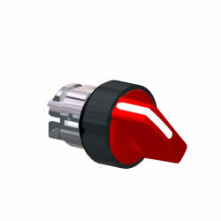Schneider Electric Schneider ZB4BK12437 Harmony fém világító választókapcsoló fej, Ø22, 2 állású, piros, fekete perem (ZB4BK12437)