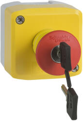Schneider Electric Schneider XALK188F Harmony XALK tokozott vészgomb, sárga, piros gombafejű nyomógomb, kulccsal kioldó (XALK188F)