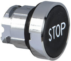 Schneider Electric Schneider ZB4BA234 Harmony fém nyomógomb fej, Ø22, visszatérő, fekete, "STOP (ZB4BA234)