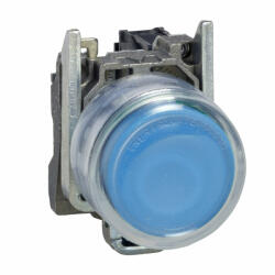 Schneider Electric Schneider XB4BP61EX Harmony ATEX D komplett nyomógomb, Ø22, fém, 1NO, kék, átlátszó védőspkával (XB4BP61EX)