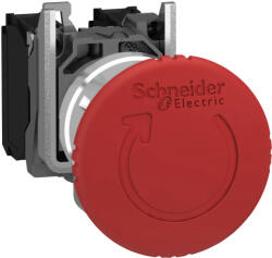 Schneider Electric Schneider XB4BS8445EX Harmony ATEX D komplett gombafejű vészkioldó 40mm, Ø22, 1NO+1NC, forgatás kioldó (XB4BS8445EX)