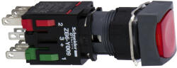 Schneider Electric Schneider XB6CW4B5B Harmony XB6 Ø16 komplett világító nyomógomb, négyzetes, piros NO+NC (XB6CW4B5B)