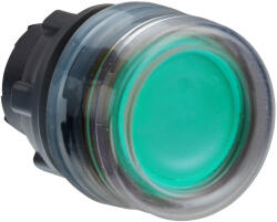 Schneider Electric Schneider ZB5AW533 Harmony műanyag világító nyomógomb fej, Ø22, védősapkás, beépített LED-hez, zöld (ZB5AW533)