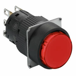 Schneider Electric Schneider XB6EAA41P Harmony XB6 Ø16 komplett nyomógomb kerek piros NO IP65 (XB6EAA41P)