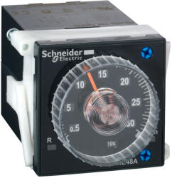 Schneider Electric Schneider RE48ATM12MW Zelio Time 48x48mm panelre szerelhető késleltető időrelé, 2 CO, 5A, 8 tűs (RE48ATM12MW)