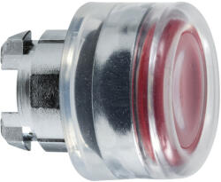 Schneider Electric Schneider ZB4BW543 Harmony fém világító nyomógomb fej, Ø22, védősapkás, beépített LED-hez, piros (ZB4BW543)