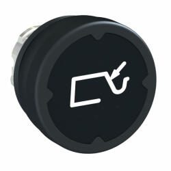 Schneider Electric Schneider ZB4BC28010 Harmony fém durva környezeti nyomógomb fej, Ø22, fekete, szimbólummal (ZB4BC28010)
