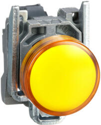Schneider Electric Schneider XB4BVG5 Harmony komplett fém LED jelzőlámpa, Ø22, 120VAC, narancssárga (XB4BVG5)