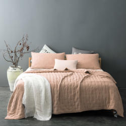 AA Design Cuvertura pentru pat moderna roz pudrat Iroise (5095-61)