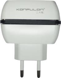 KONFULON Incarcator la priza Konfulon C23A cu 3 iesiri USB 3.1A negru (C23A-BLK)