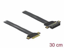 Delock Riser Card PCI Express x4 la x4 + cablu flexibil 30cm, Delock 85768 (85768)
