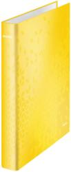 Leitz Caiet mecanic LEITZ WOW, carton laminat, A4, mecanism 2DR, inel 25 mm, galben (L-42410016) - birotica-asp