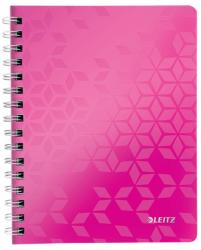 Leitz Caiet de birou LEITZ WOW, PP, A5, 80 coli, cu spira, matematica, roz (SL020807)