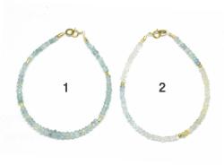  Bratara Acvamarin Diametru 56 mm - Margele Disc Fatetate - 1, 4-2 x 3 mm - Accesorii GF