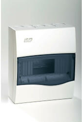 Ide Electric S. L IDE 24652 BV8PT/RR Kiselosztó COMBI 1/ 8 fehér falon kívüli műanyag IP40 PE+N átlátszó ajtó (BV8PT/RR)