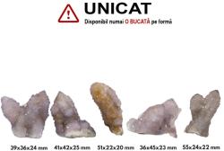  Cristal Natural Cuart Spirit - Ametist Brandberg Cactus Brut 1-2 Varfuri - 39-55 x 24-45 x 20-25 mm - (XL) - 1 Buc