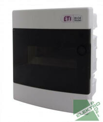 ETI 1101010 Kiselosztó ECM8PT (4+4) süllyesztett, átlátszó ajtóval (1101010)