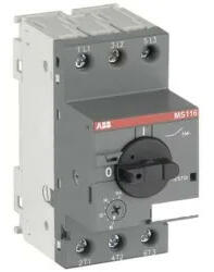 ABB MS116-10 1SAM250000R1010 Motorvédő 6, 30-10A 50 kA termikus és elektromágneses kioldóval (1SAM250000R1010)