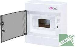 ETI 1101000 Kiselosztó ECT8PT (4+4) fali, átlátszó ajtóval (1101000)